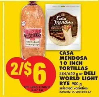 No Frills Casa Mendosa 10Inch Tortillas offer