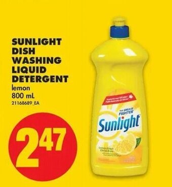 No Frills Sunlight Dish Washing Liquid Detergent offer