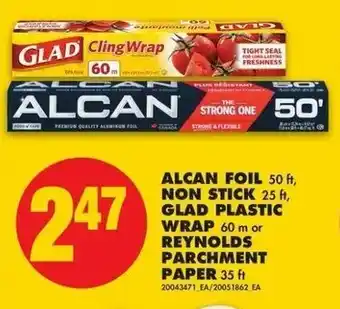 No Frills Alcan Foil Non Stick Glad Plastic Wrap offer