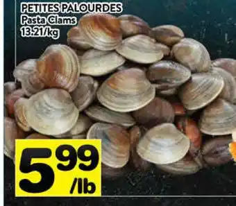 Supermarché PA Pasta clams offer