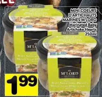 Supermarché PA M'lord marinated baby artichoke hearts offer
