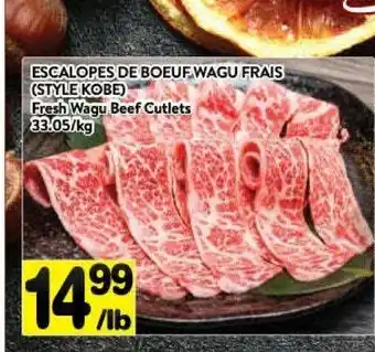 Supermarché PA Fresh wagu beef cutlets offer