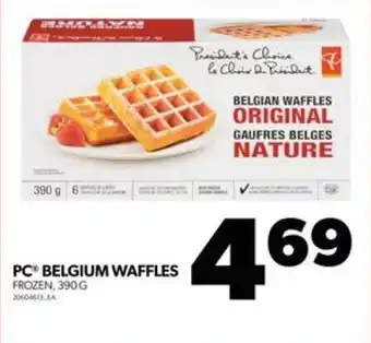 Real Canadian Superstore PC BELGIUM WAFFLES FROZEN, 390G offer