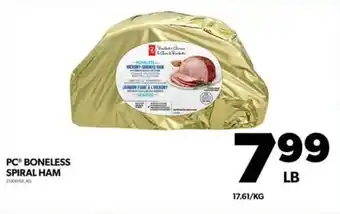 Real Canadian Superstore PC BONELESS SPIRAL HAM offer