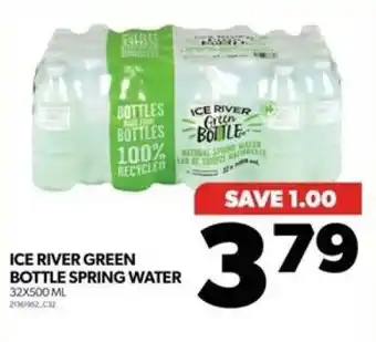 Real Canadian Superstore ICE RIVER GREEN BOTTLE SPRING WATER 32X500 ML offer