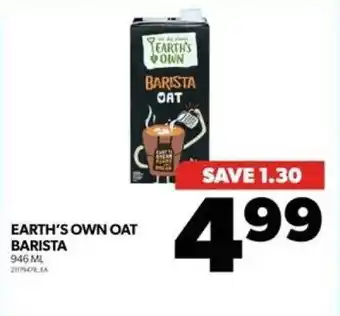 Real Canadian Superstore EARTH'S OWN OAT BARISTA 946 ML offer