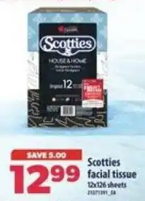 Real Canadian Superstore Scotties Facial Tissue 12x126 sheets offer