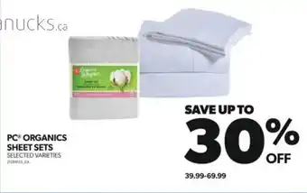 Real Canadian Superstore PC ORGANICS SHEET SETS offer