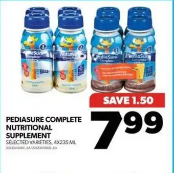 Real Canadian Superstore PEDIASURE COMPLETE NUTRITIONAL SUPPLEMENT offer