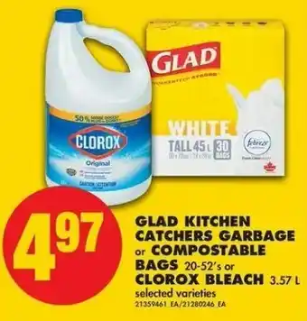 No Frills Glad kitchen Catchers Garbage offer