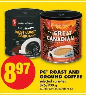 No Frills PC Roast And Ground Coffee offer