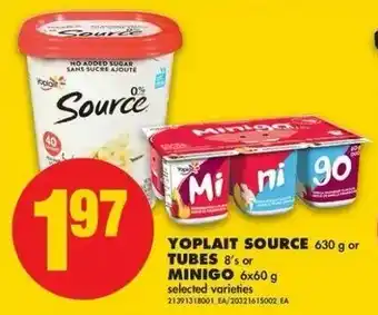 No Frills Yoplait Source Tubes offer