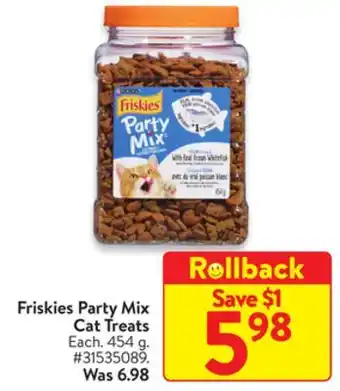 Walmart Friskies party mix cat treats offer
