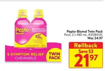 Walmart Pepto-bismol twin pack offer