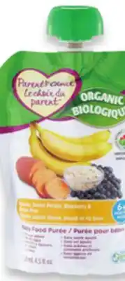 Walmart Parent's choice 100% organic pouches offer