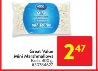 Walmart Great value mini marshmallows offer