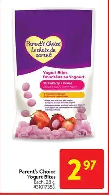 Walmart Parent's choice yogurt bites offer