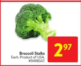 Walmart Broccoli stalks offer