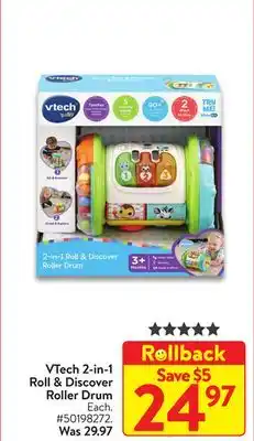 Walmart Vtech 2-in-1 roll & discover roller drum offer