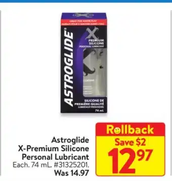 Walmart Astroglide x-premium silicone personal lubricant offer