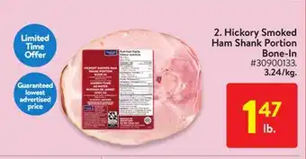 Walmart 2 hickory smoked ham shank portion offer