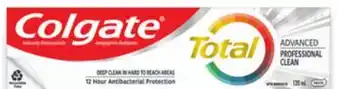 Walmart Colgate total advanced professional clean toothpaste 120 ml offer