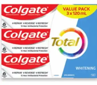 Walmart Colgate total whitening 3 x 120 ml offer