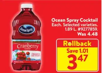 Walmart Ocean spray cocktail offer