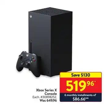 Walmart Xbox series x console offer