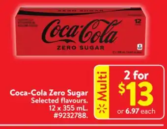 Walmart Coca-cola zero sugar offer