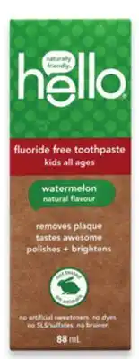 Walmart Kids' hello watermelon toothpaste offer