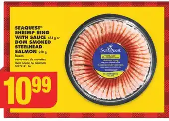 No Frills Seaquest shrimp ring with sauce 454 g or dom smoked steelhead salmon 250 g offer