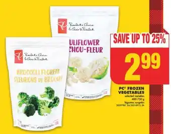 No Frills Pc frozen vegetables, 400-750 g offer