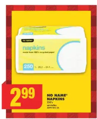 No Frills No name napkins. 250's offer