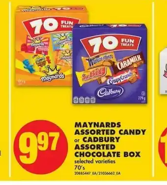 No Frills Maynards Assorted Candy or Cadbury Assorted Chocolate Box offer