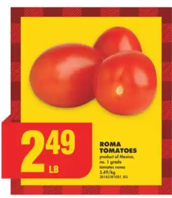 No Frills Roma tomatoes offer