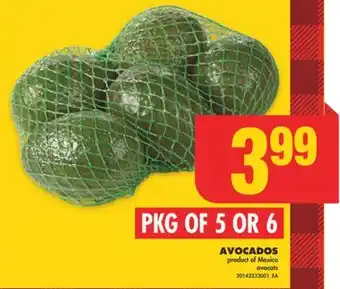 No Frills Avocados, pkg of 5 or 6 offer
