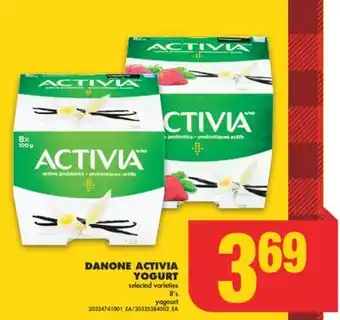 No Frills Danone activia yogurt, 8's offer