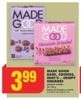 No Frills Made good bars, cookies, mini's or crispy squares, 24-150 g offer