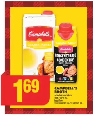 No Frills Campbell's broth, 250/900 ml offer