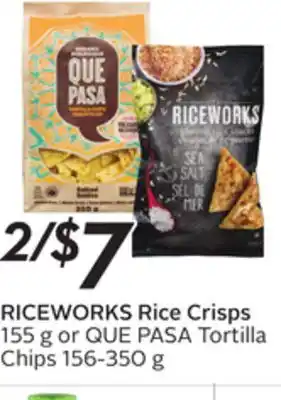 Sobeys Riceworks rice crisps offer