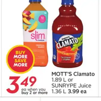 Sobeys Mott's clamato offer