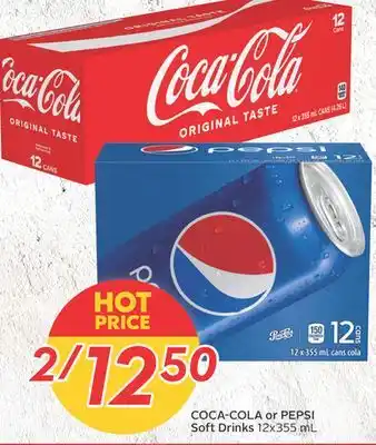 Sobeys Coca-cola or pepsi soft drinks offer