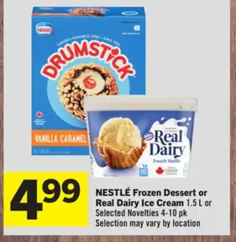 Foodland Nestlé frozen dessert or real dairy ice cream 1.5 l or selected novelties 4-10 pk offer