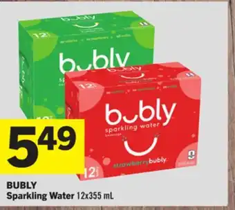 Foodland Bubly sparkling water 12x355 ml offer