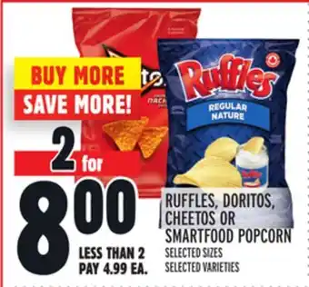 Metro Ruffles, doritos, cheetos or smartfood popcorn offer