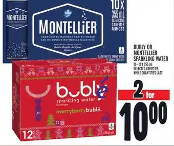 Metro Bubly or montellier sparkling water offer