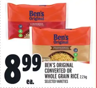 Metro Ben's original converted or whole grain rice offer