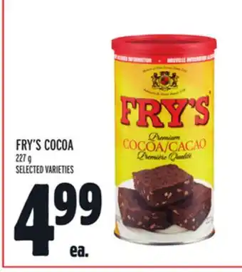 Metro Fry's cocoa offer