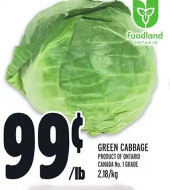 Metro Green cabbage offer